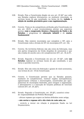 Questoes resolvidas cespe constitucional