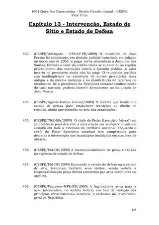 Questoes resolvidas cespe constitucional