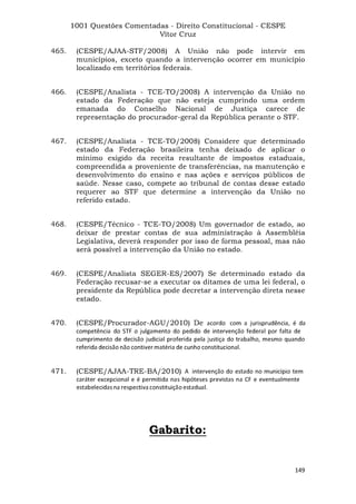 Questoes resolvidas cespe constitucional