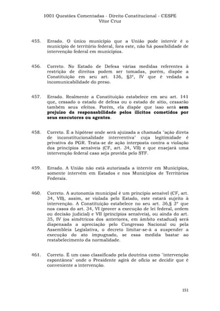 Questoes resolvidas cespe constitucional