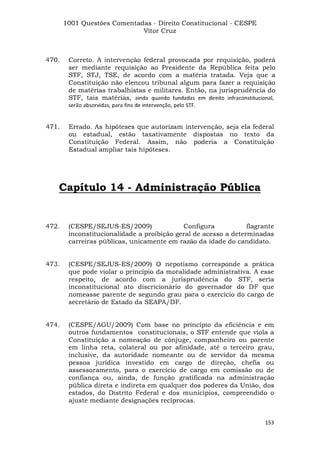Questoes resolvidas cespe constitucional