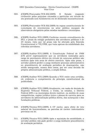 Questoes resolvidas cespe constitucional