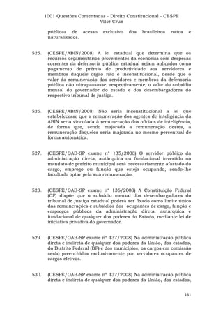 Questoes resolvidas cespe constitucional