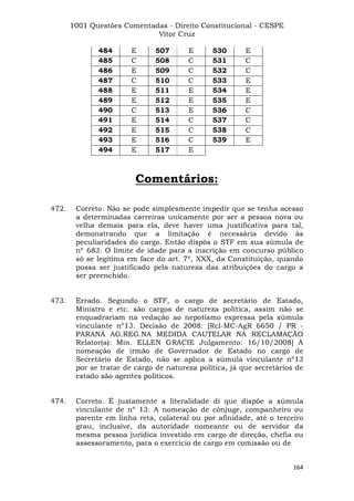 Questoes resolvidas cespe constitucional