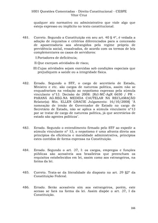 Questoes resolvidas cespe constitucional