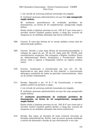 Questoes resolvidas cespe constitucional