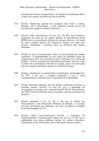 Questoes resolvidas cespe constitucional