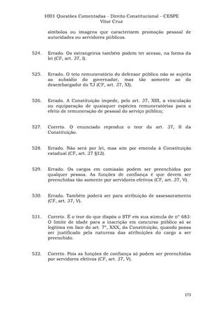 Questoes resolvidas cespe constitucional
