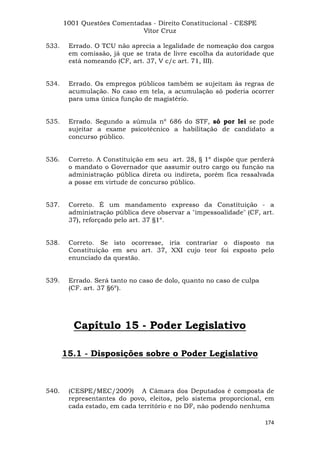 Questoes resolvidas cespe constitucional
