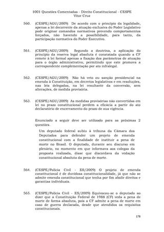Questoes resolvidas cespe constitucional