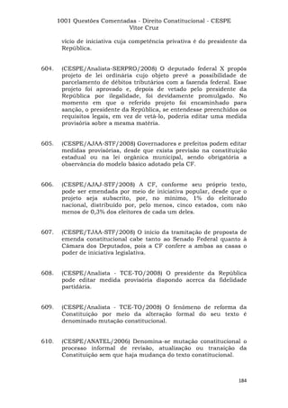 Questoes resolvidas cespe constitucional