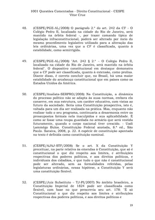 Questoes resolvidas cespe constitucional
