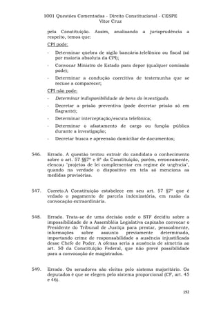 Questoes resolvidas cespe constitucional