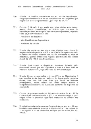 Questoes resolvidas cespe constitucional