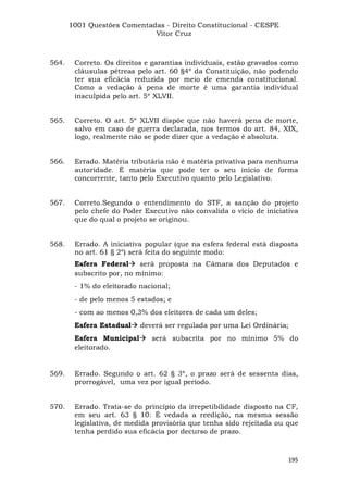 Questoes resolvidas cespe constitucional