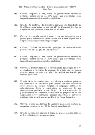 Questoes resolvidas cespe constitucional