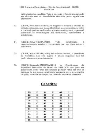 Questoes resolvidas cespe constitucional