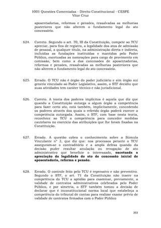 Questoes resolvidas cespe constitucional
