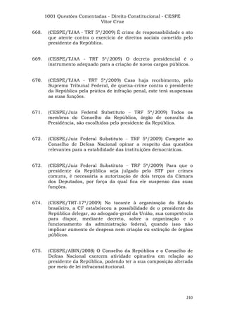 Questoes resolvidas cespe constitucional