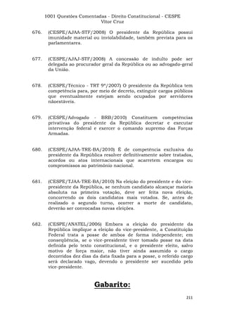 Questoes resolvidas cespe constitucional