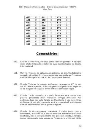 Questoes resolvidas cespe constitucional