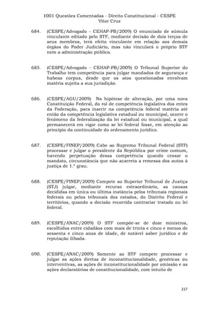 Questoes resolvidas cespe constitucional