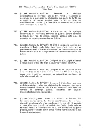 Questoes resolvidas cespe constitucional