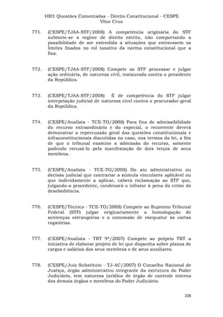 Questoes resolvidas cespe constitucional