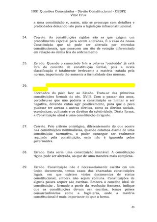 Questoes resolvidas cespe constitucional