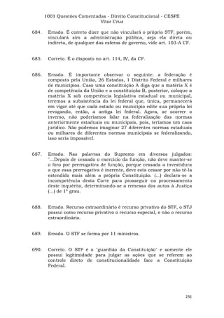Questoes resolvidas cespe constitucional