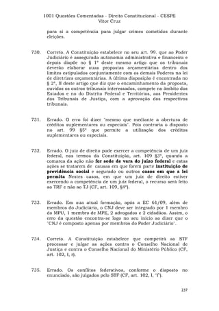 Questoes resolvidas cespe constitucional