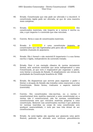 Questoes resolvidas cespe constitucional