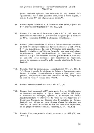 Questoes resolvidas cespe constitucional