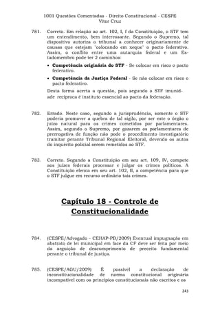 Questoes resolvidas cespe constitucional