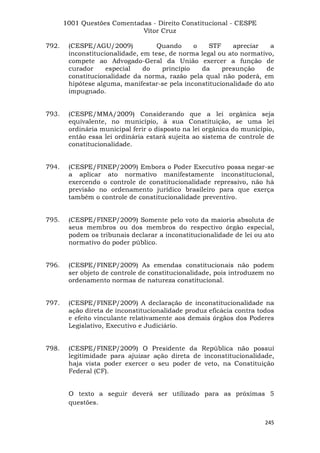 Questoes resolvidas cespe constitucional