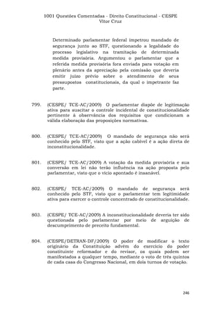 Questoes resolvidas cespe constitucional