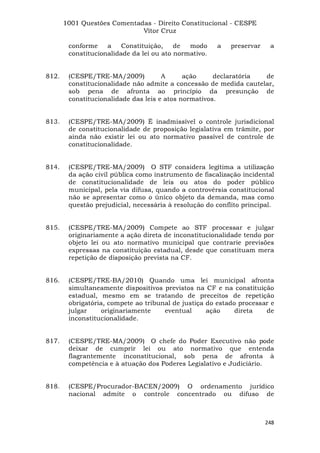 Questoes resolvidas cespe constitucional