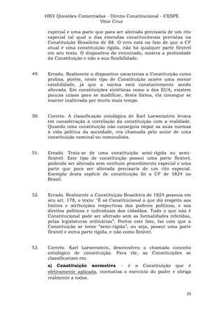 Questoes resolvidas cespe constitucional