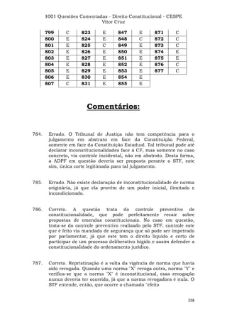 Questoes resolvidas cespe constitucional