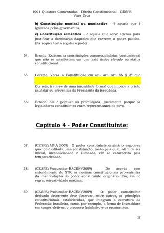 Questoes resolvidas cespe constitucional