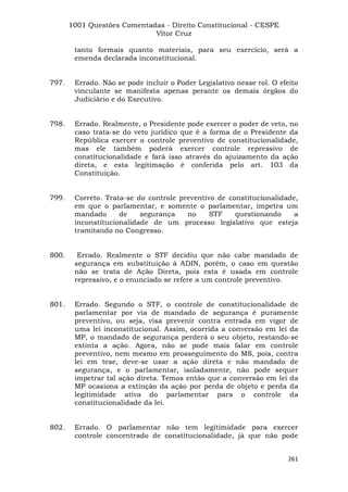 Questoes resolvidas cespe constitucional