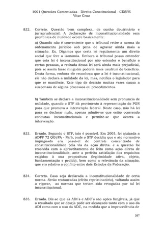 Questoes resolvidas cespe constitucional