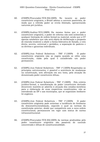 Questoes resolvidas cespe constitucional