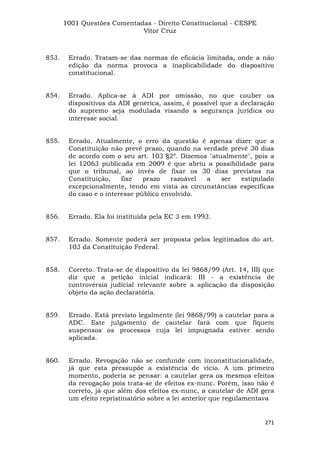 Questoes resolvidas cespe constitucional