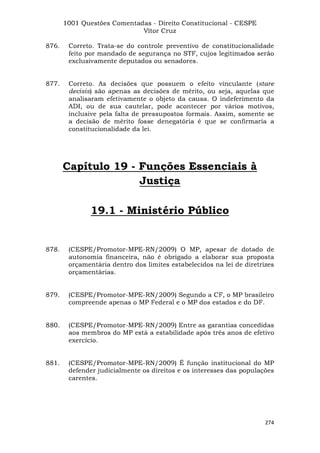 Questoes resolvidas cespe constitucional