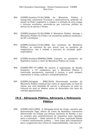 Questoes resolvidas cespe constitucional