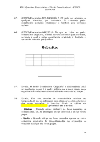 Questoes resolvidas cespe constitucional