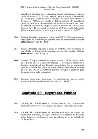 Questoes resolvidas cespe constitucional