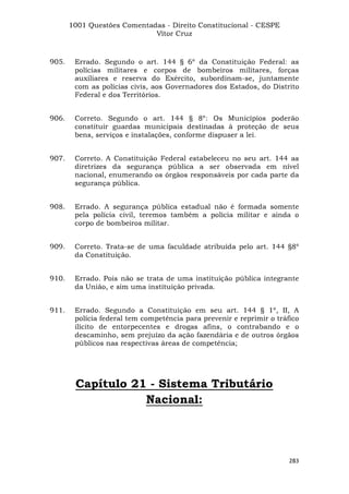 Questoes resolvidas cespe constitucional