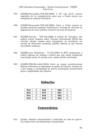 Questoes resolvidas cespe constitucional